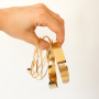 Summer festival vibes with metal arm cuffs 