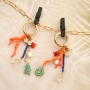 Beautiful acrylic beads with gold-tone details
