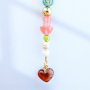Jewellery making with acrylic beads in autumn colours