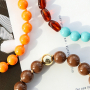 Colourful necklaces with DQ acrylic round beads