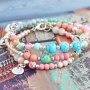 Colourfull jewellery with fine details and natural turqoise beads