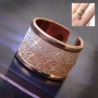 Jewellery set with an ethnic look made of DQ metal in rose gold & macram&eacute; string!