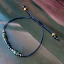 Jewellery set in a classy royal blue colour mixed with DQ metal gold